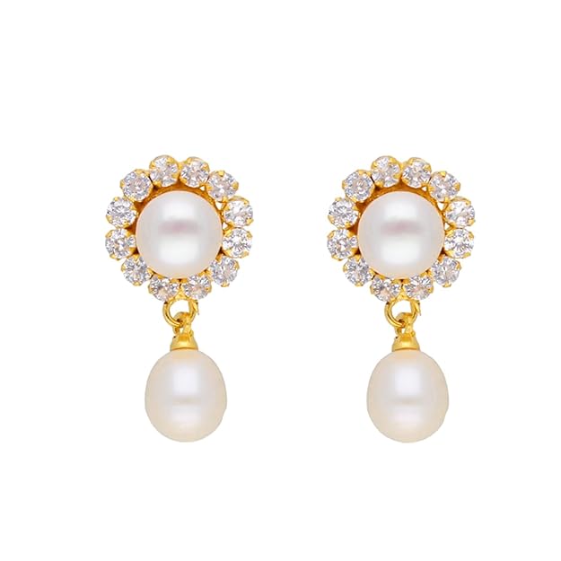 Freshwater White Pearl Pendant Necklace set