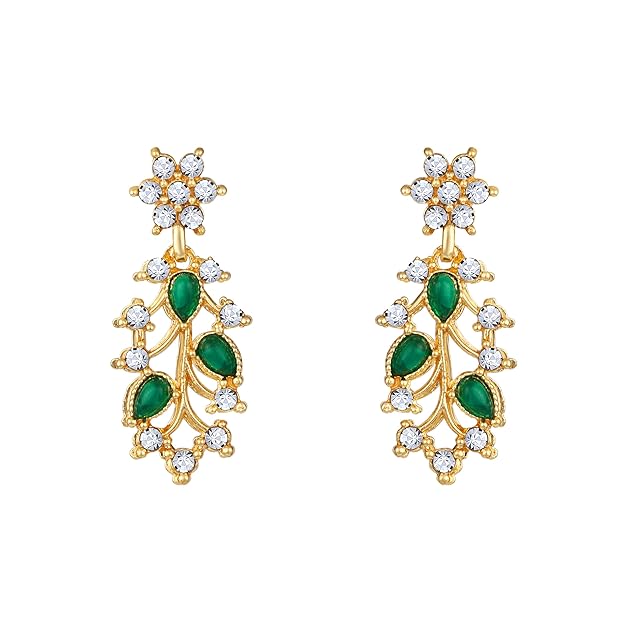 Diamond AD with Colorful Crystal Necklace Jewellery Set for Women/Girls | Perfect for Weddings, Parties & Festive Occasions