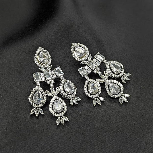 Necklace Set for Women | Pear Drop Choker Set with Matching Earrings | Bridal Wedding Party Jewelry Set