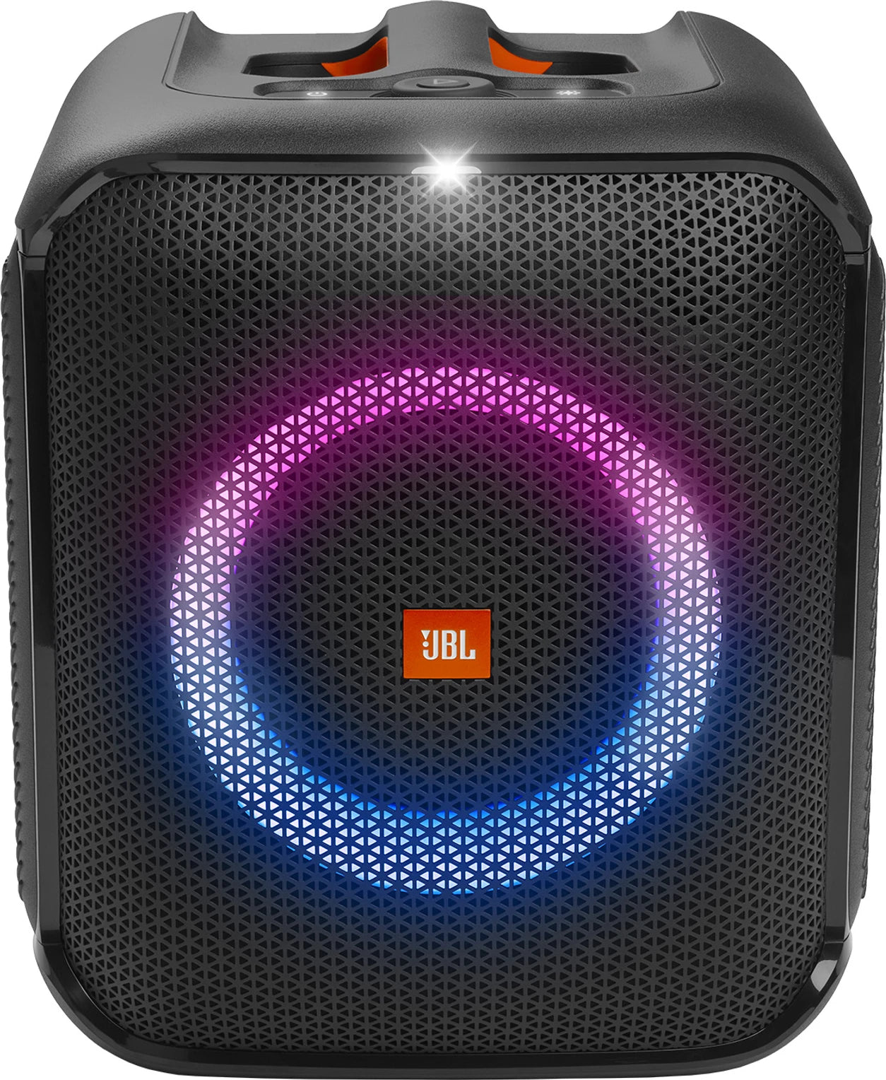 Partybox Encore Essential2 with Free MIC (CSHM10- Wire not included) Wireless Bluetooth Party Speaker, AI Sound Boost, Dynamic Light Show, Upto 15H, Auracast MultiSpeaker support, Guitar+Mic Input
