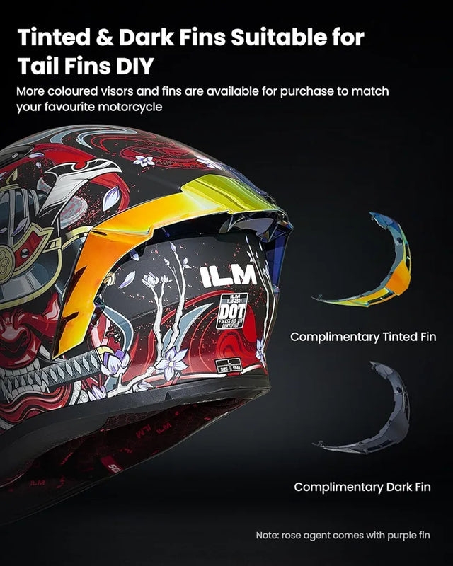 Motorcycle Helmet Full Face with Pinlock Compatible Clear&Tinted Visors and Fins Street Bike Motocross Casco DOT Model Z501(Legend Green, X-Large)